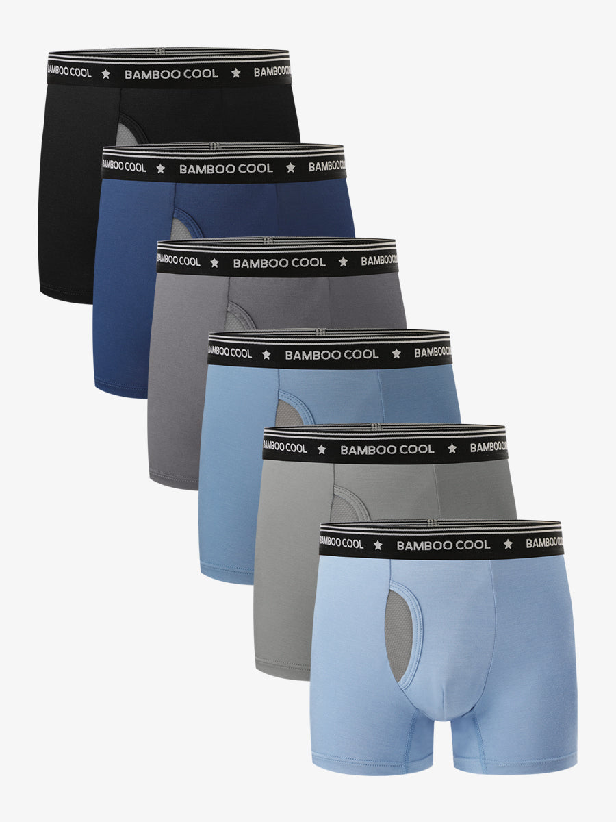 Boys' Boxer Briefs with Fly 6 Pack