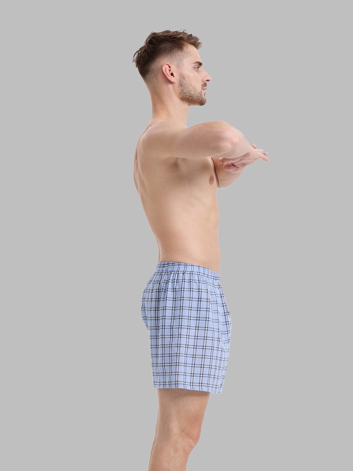 Classic Fit Men’s Woven Boxer Shorts Button Fly Multicolor 6 Pack