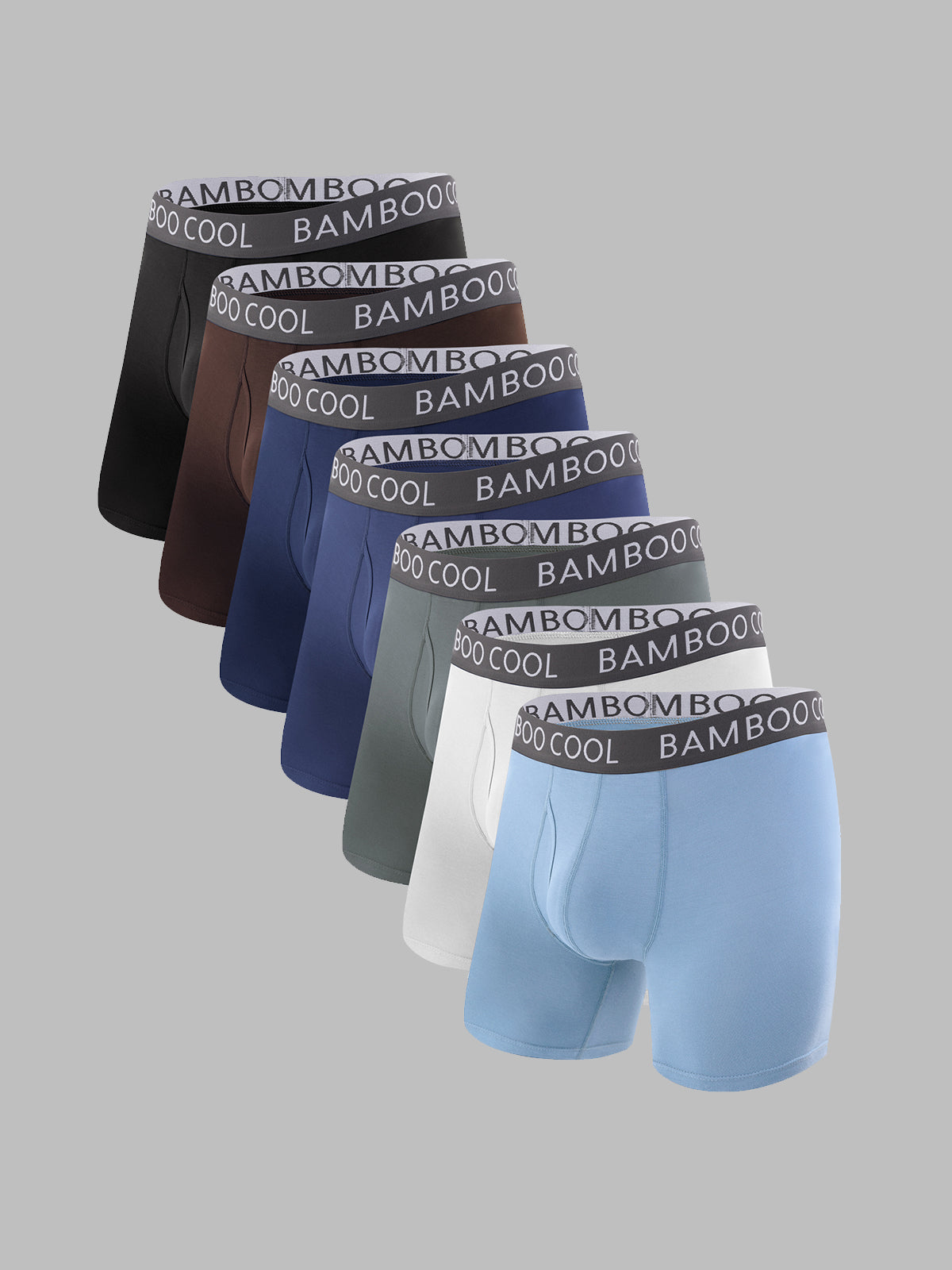 Cuecas Boxer BAMBOO COOL - Pacote Com 7 Unidades Respiráveis