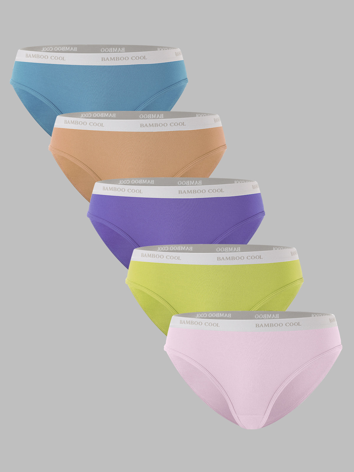 Soft Women’s Bikini High Cut Moisture-Wicking Panties 5 Pack