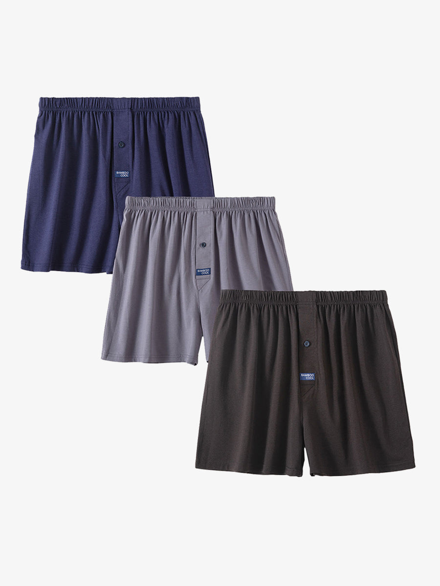 Relaxed Fit Men's Boxer Shorts 3 Pack