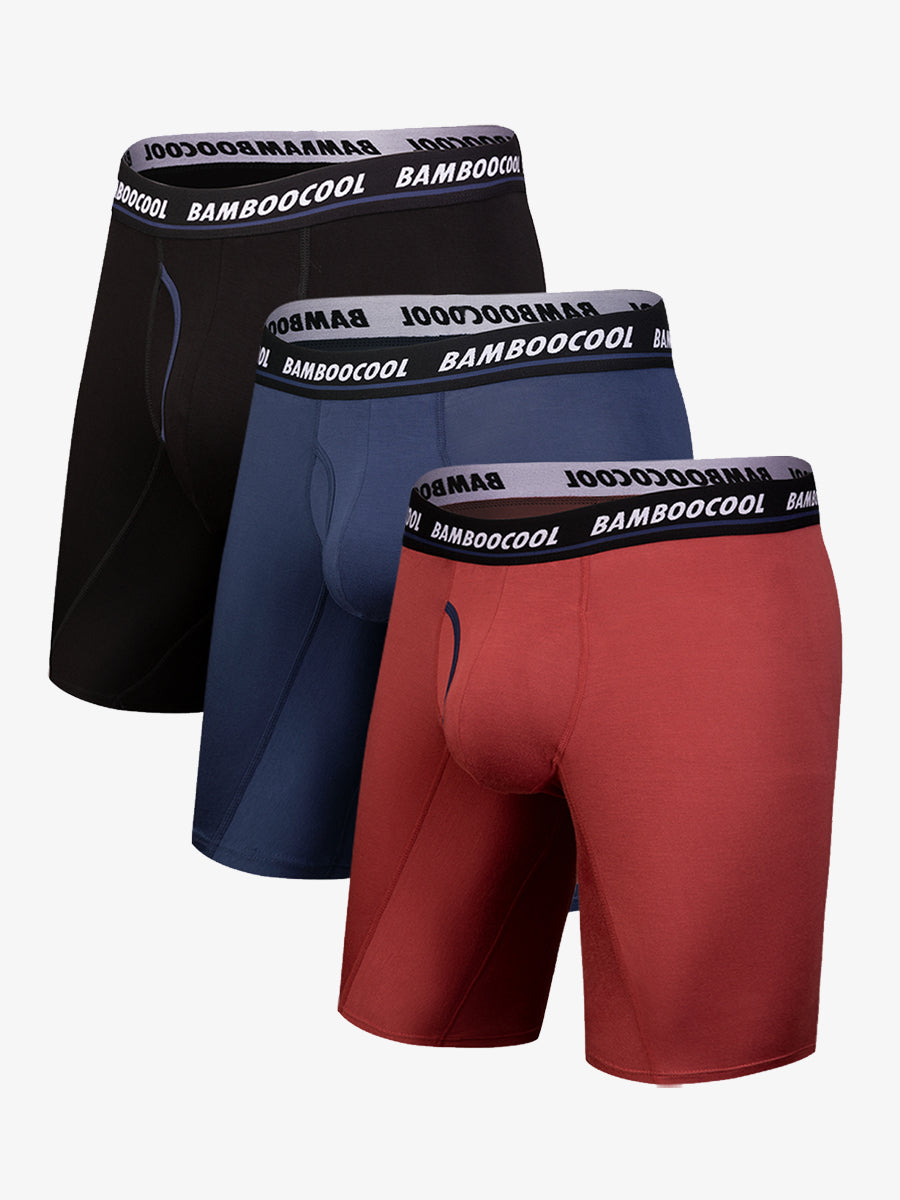 Long Leg Mens Sports Underwear 3 Pack