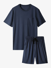 Soft Bamboo Mens Short Pajamas Set