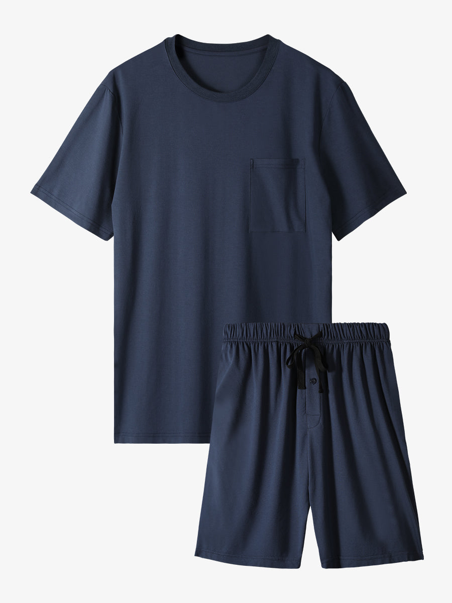 Soft Bamboo Mens Short Pajamas Set