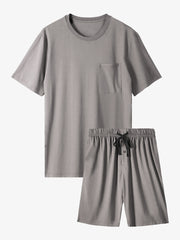 Soft Bamboo Mens Short Pajamas Set