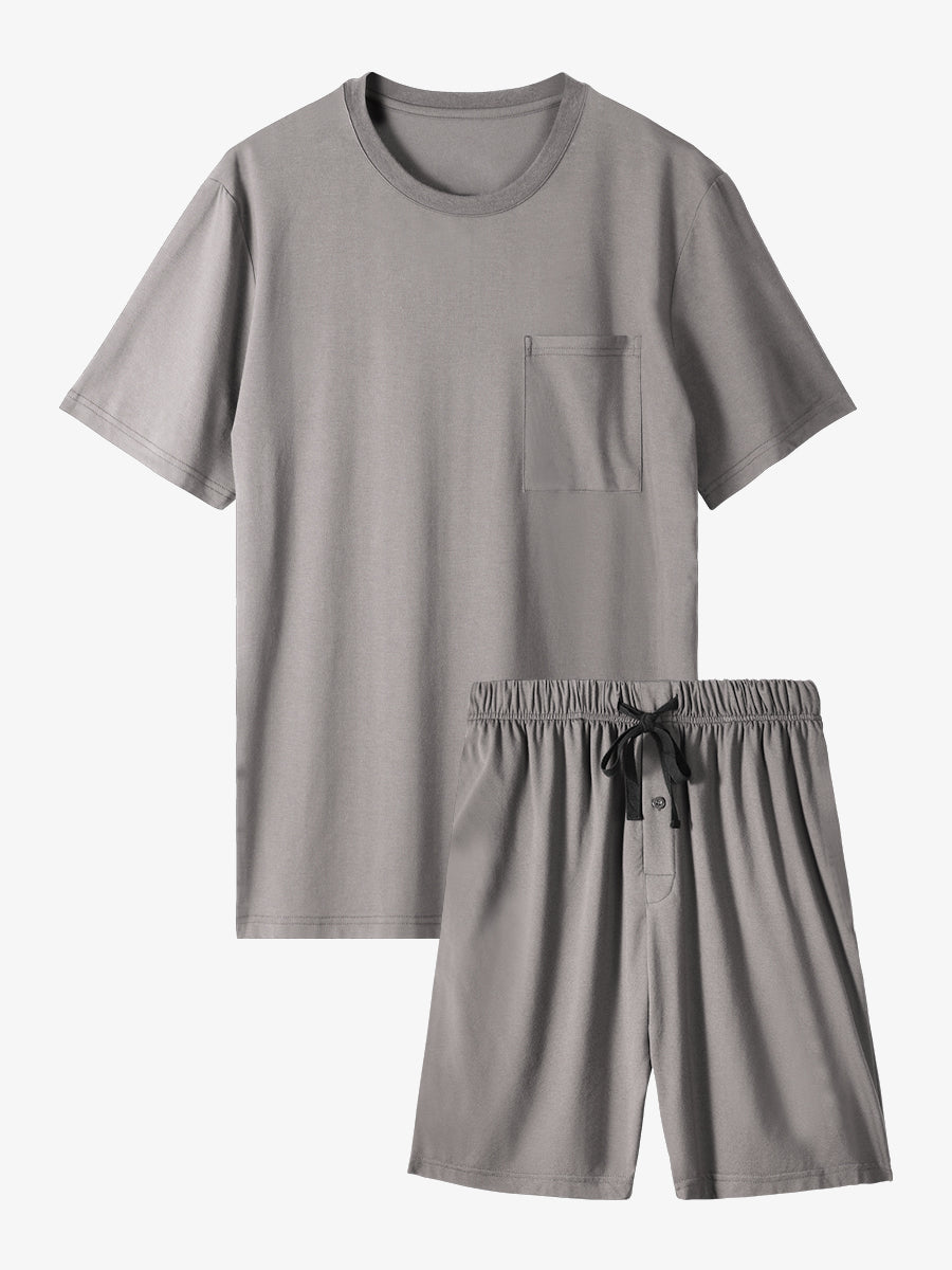 Soft Bamboo Mens Short Pajamas Set