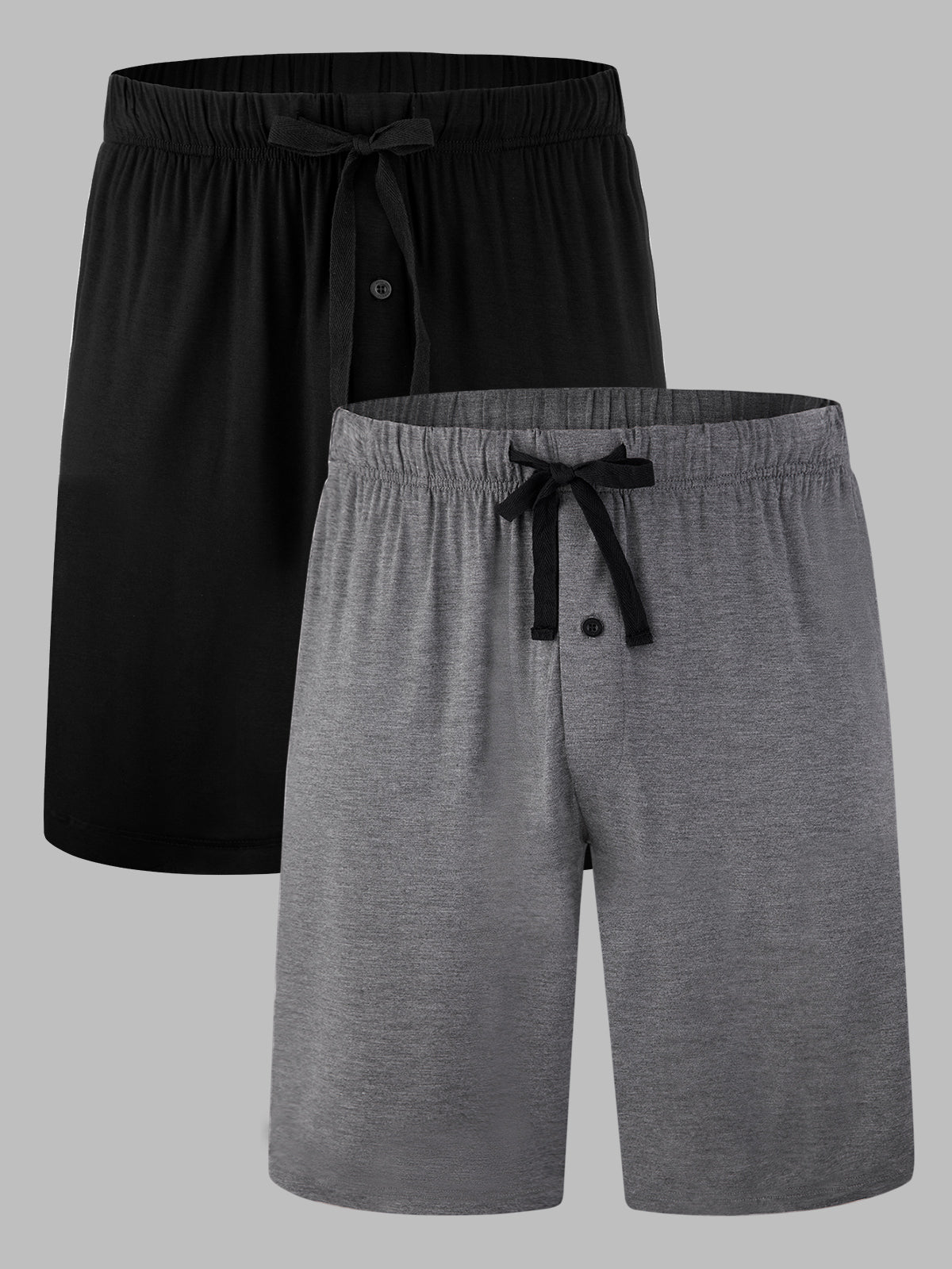 Soft Breathable Men's Sleep Shorts with Pockets 2 Pack