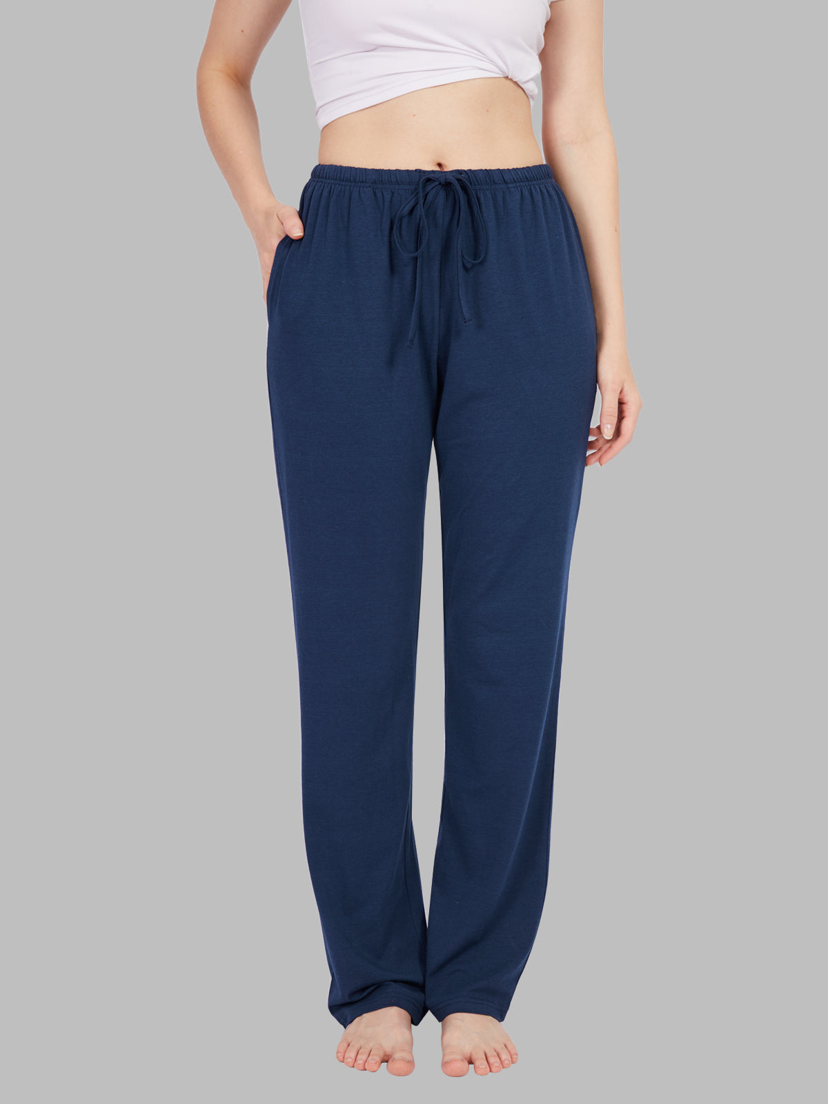 Stretch Drawstring Women's Pajama Pants with Pockets