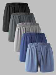 Loose Soft Men's Boxer Shorts 5 Pack