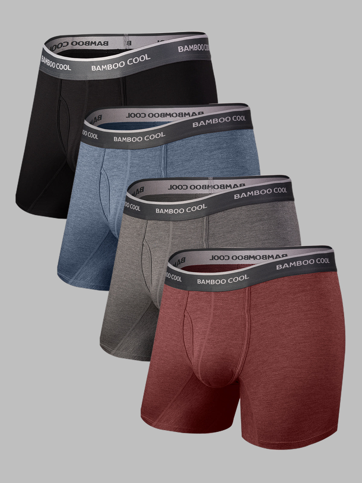 Soft Breathable Men’s Boxer Briefs Stretch Comfort 4 or 7 Pack