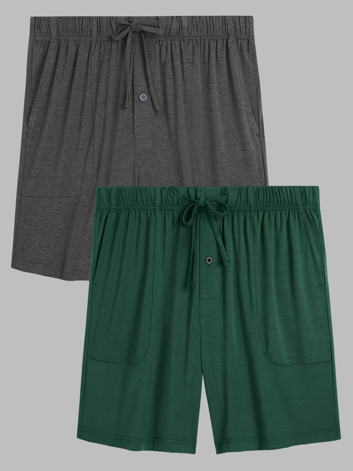 Cooling Soft Men’s Pajama Shorts with Pockets 2 Pack