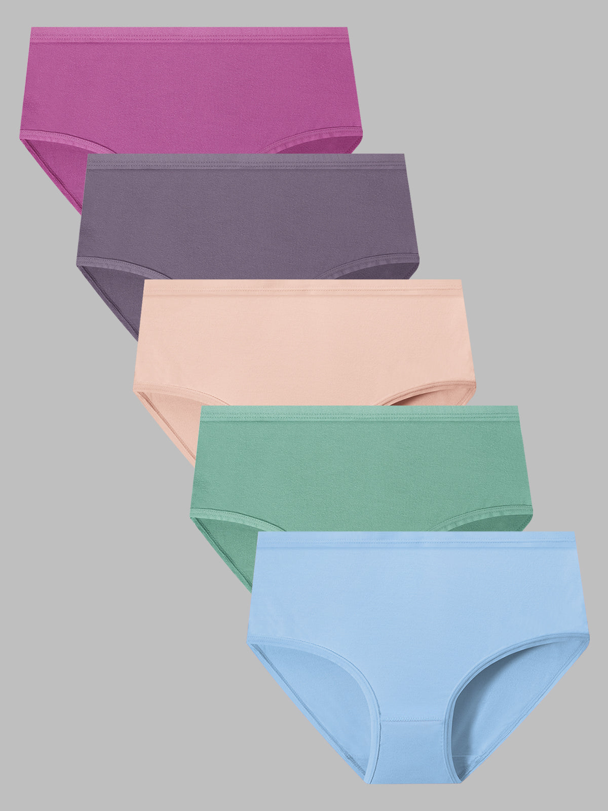 Stretchy Soft Bikini Briefs for Women Lightweight 5-pack