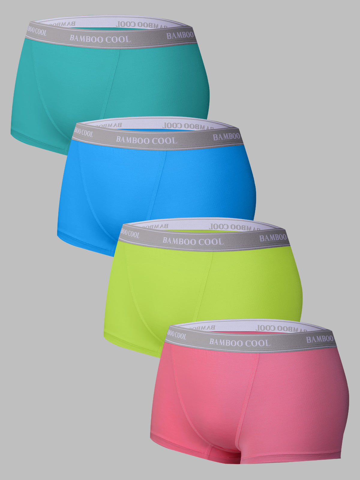 Soft Lightweight  Women's Boyshort Moisture Wicking 4 Pack