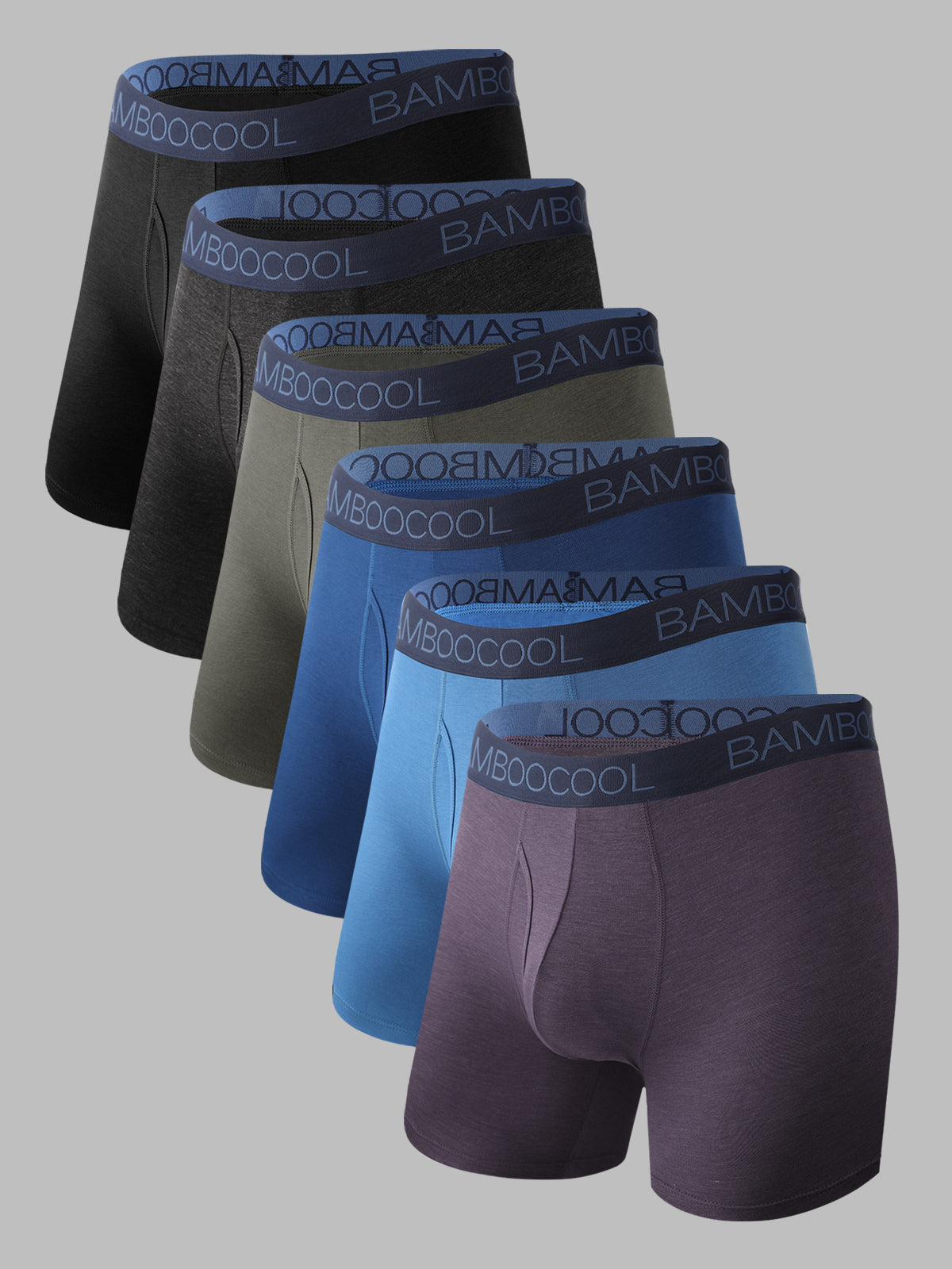 Lightweight Comfort Soft Moisture-Wicking Men's Boxer Briefs 6 Pack