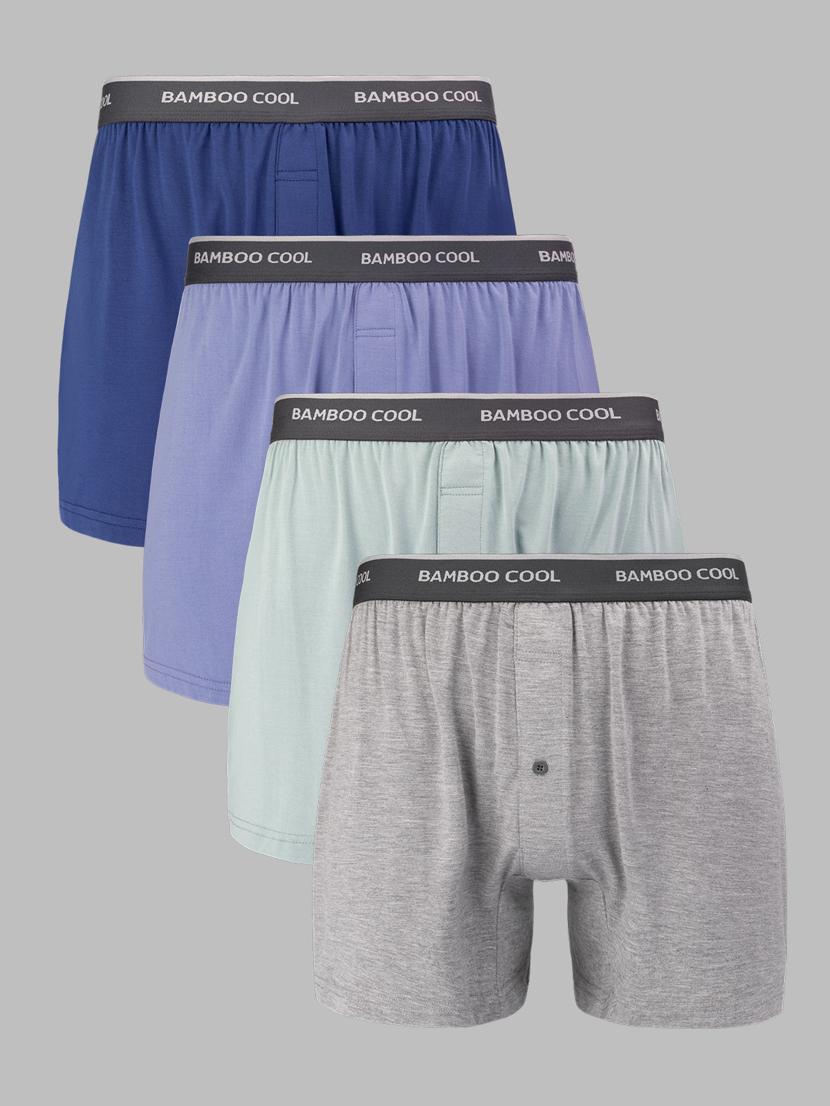 Relaxed Fit Men’s Boxer Shorts Soft Stretch Underwear 4 Pack