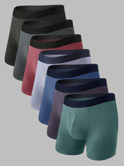 Breathable Moisture-Wicking with Fly Men's Boxer Briefs 7 Pack