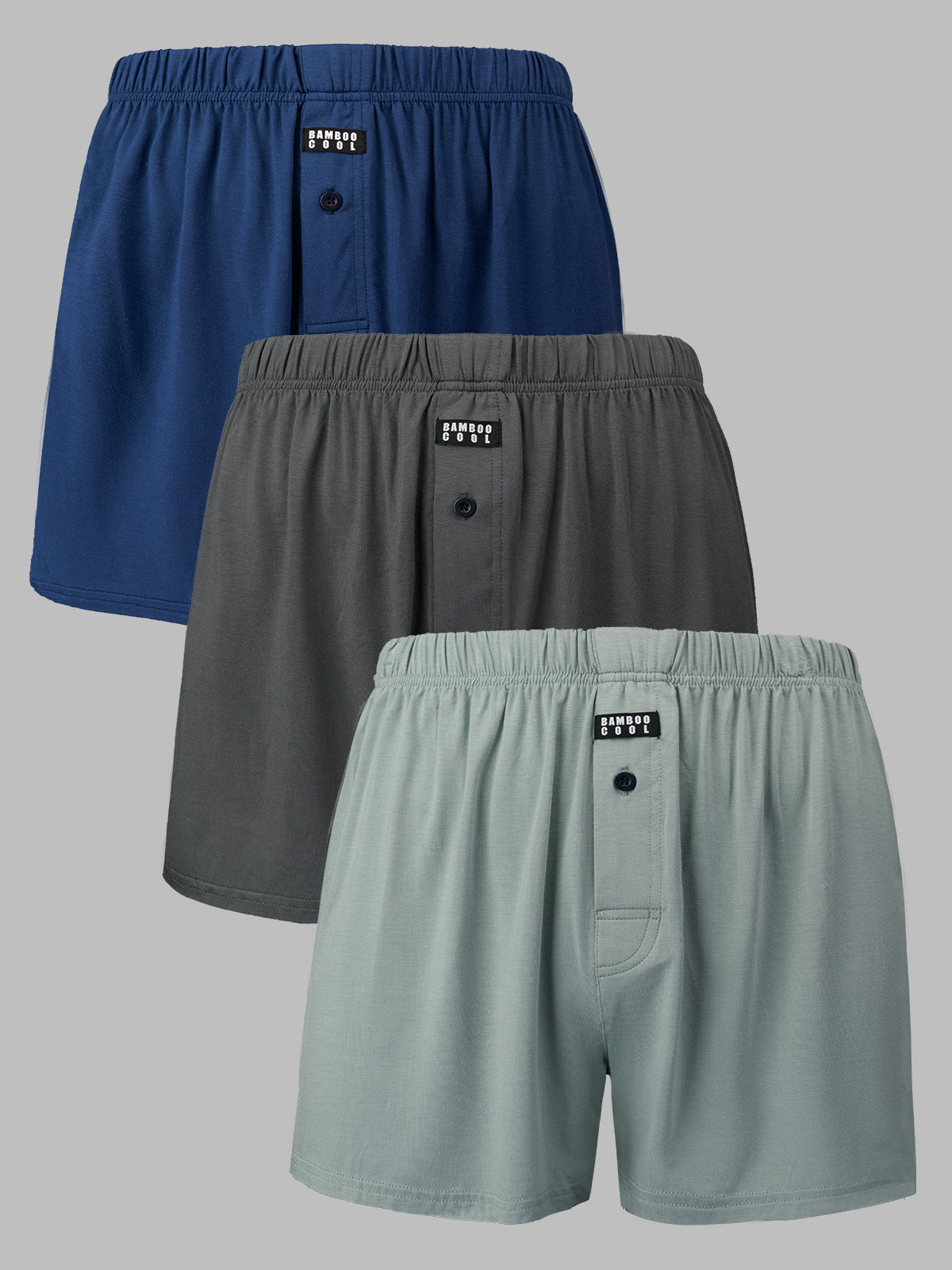 Men’s Lounge Boxer Shorts Classic Relaxed Fit Stretch 3 or 5 Pack