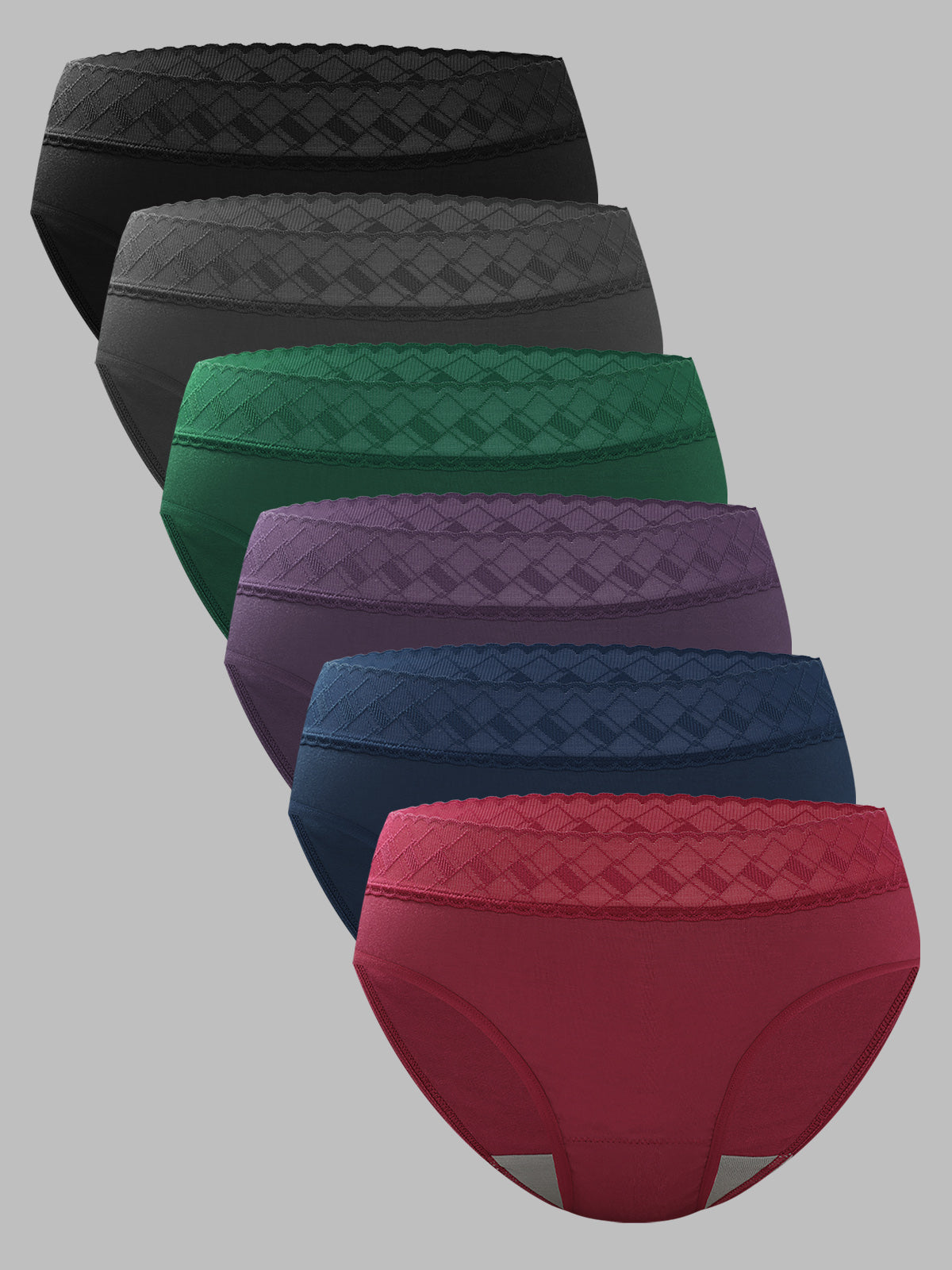 Soft Lace Hipster Women's Bikini Moisture Wicking 6-Pack