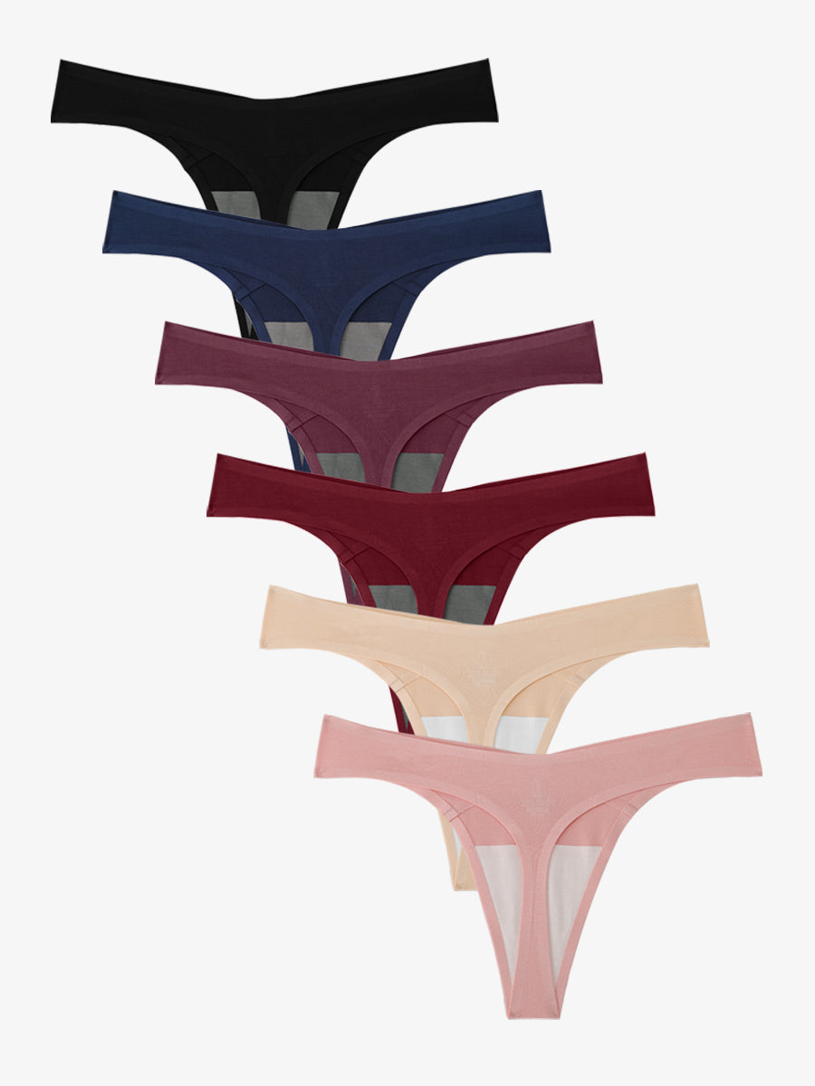 V-Shape Ultra Soft Breathable Thong 6 Pack