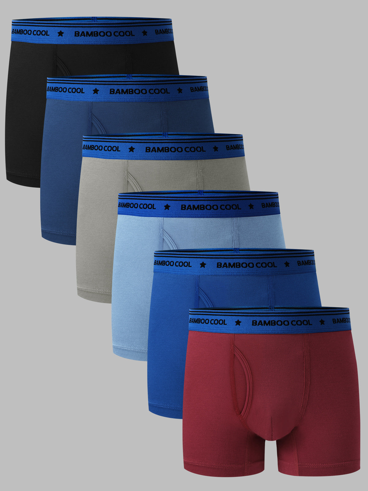 Tag-Free Boys’ Boxer Briefs with Fly Pouch 6 Pack