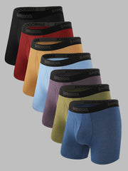 Breathable Moisture-Wicking with Fly Men's Boxer Briefs 7 Pack