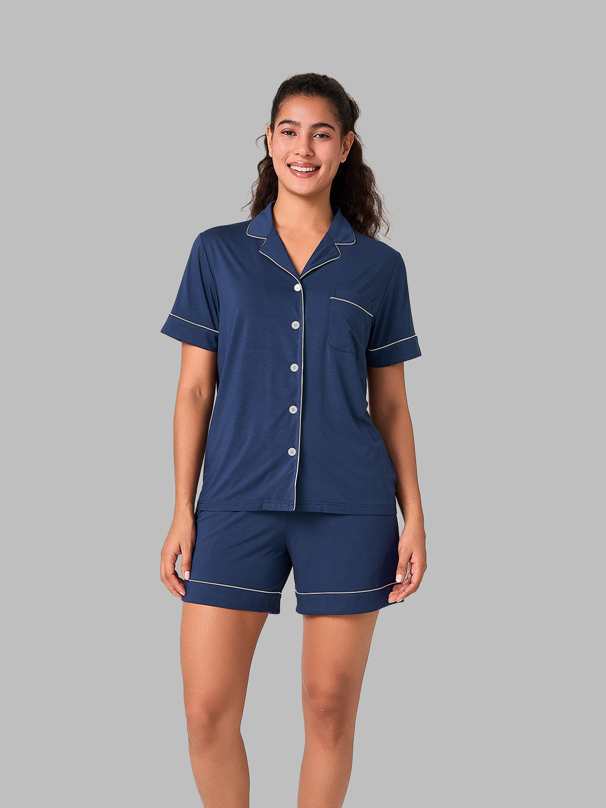 Soft Women's Pajama Sets with Shorts Sleeve Loose Fit