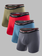 Comfortable Cool with Open Fly Pouch Men's Boxer Briefs 4 Pack