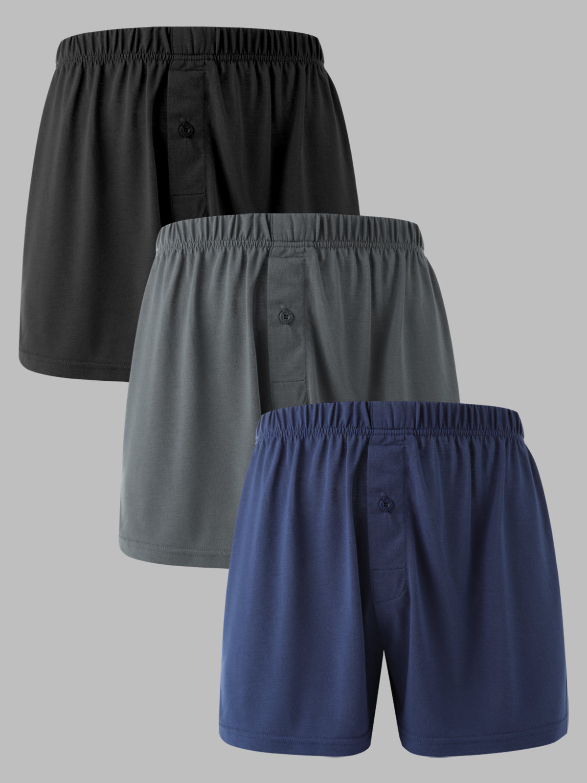 Durable Loose Ultra-Soft Men’s Boxer Shorts 3 or 5 Pack
