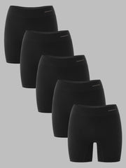 Seamless Women's Boyshort Black 5 Pack