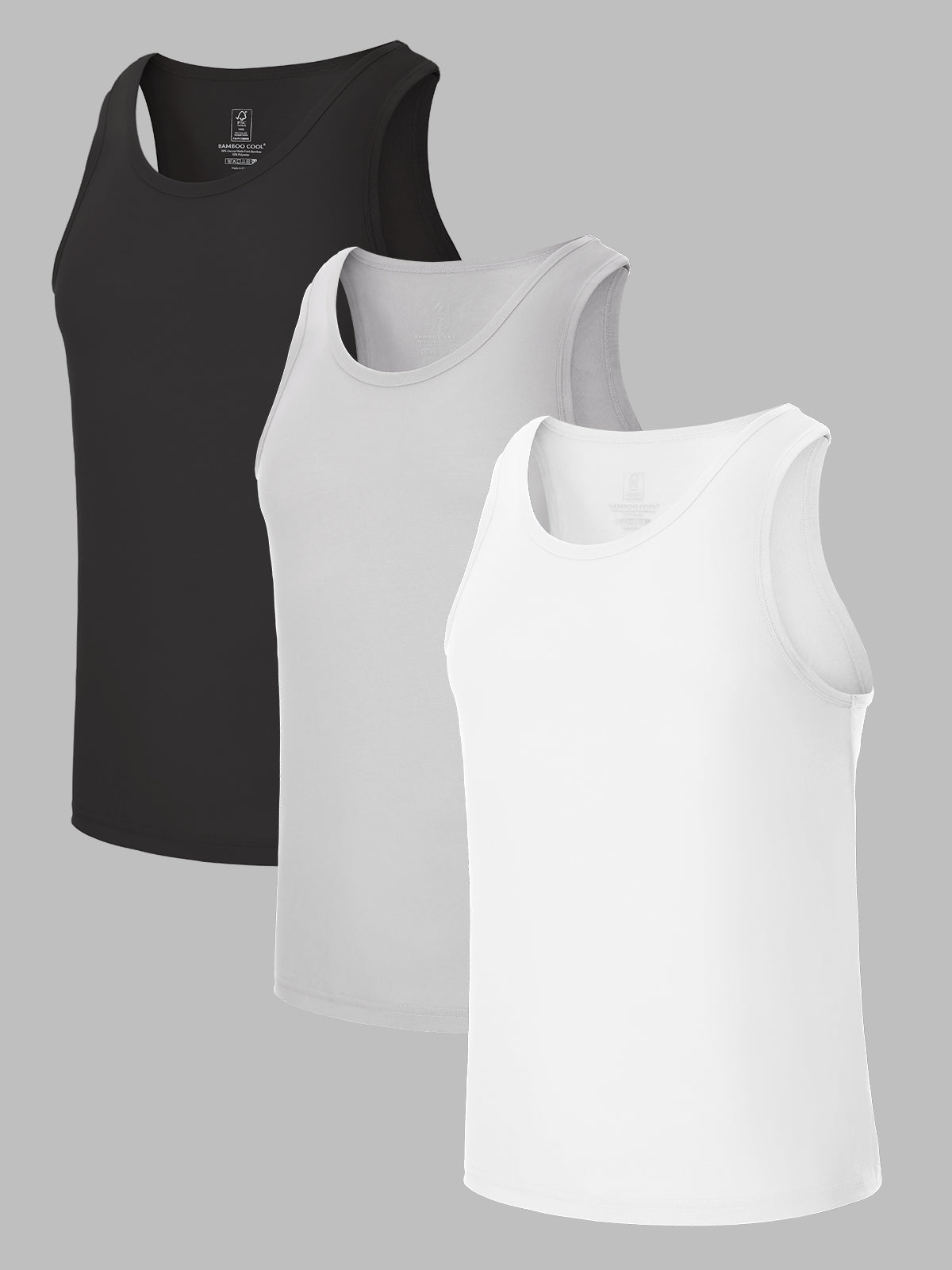 Moisture-Wicking Breathable Men’s Tank Top Undershirts 3 Pack