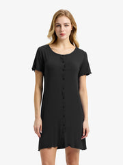 Short Sleeve Pajama Dress for Women