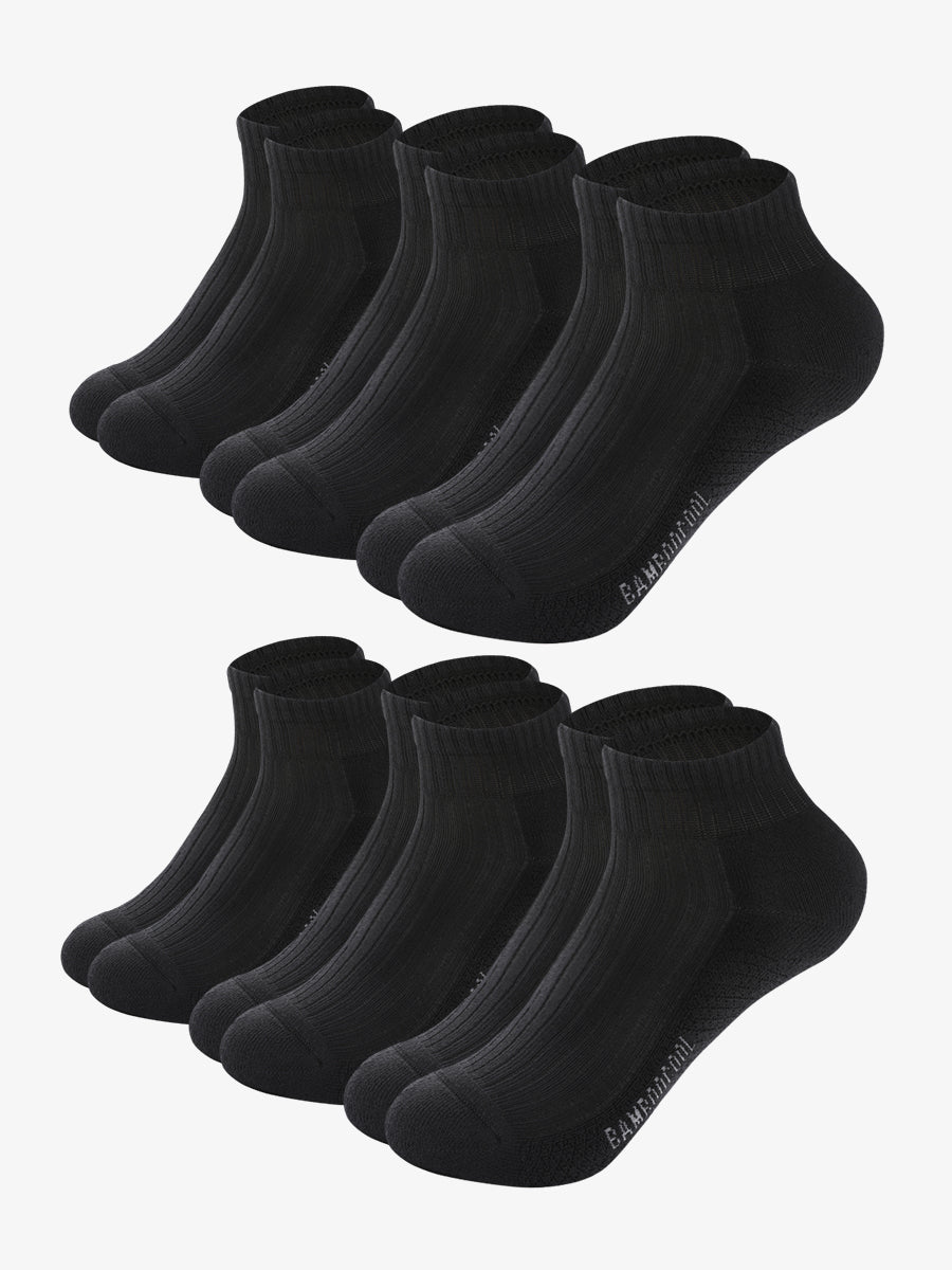 Womens Bamboo Low Cut Ankle Socks 6 Pairs