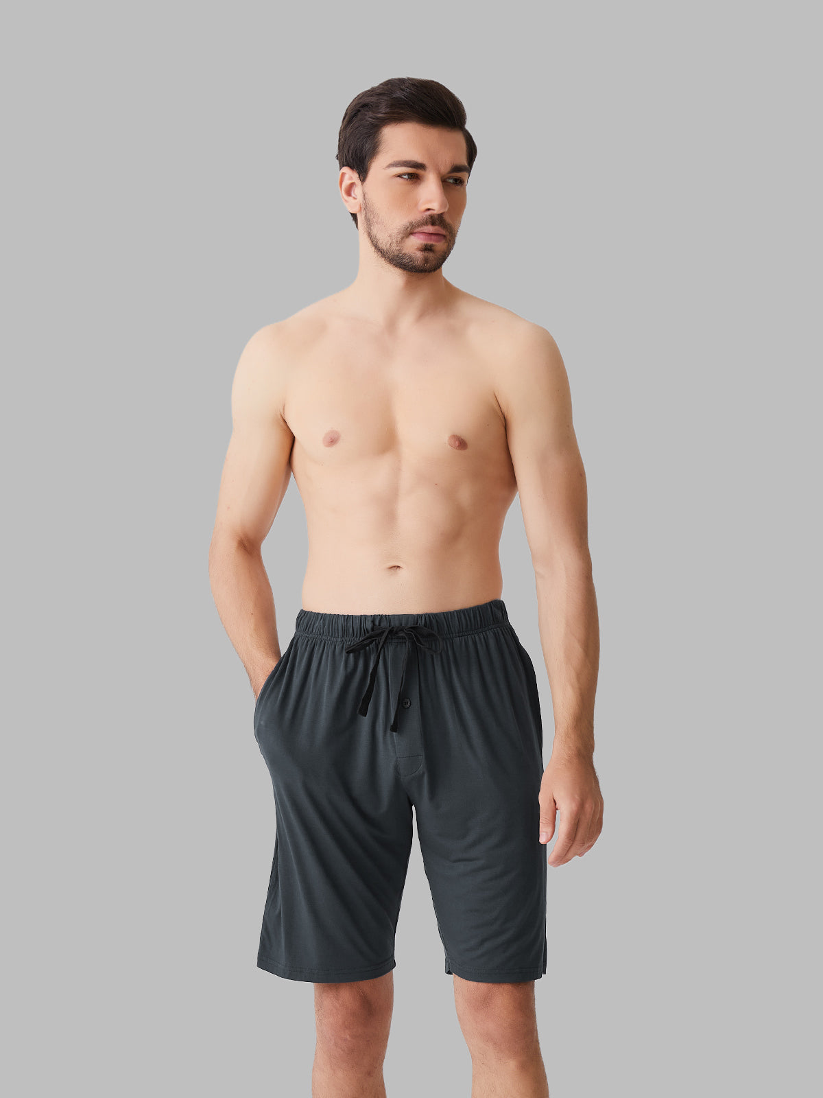 Soft Breathable Men's Sleep Shorts with Pockets 2 Pack