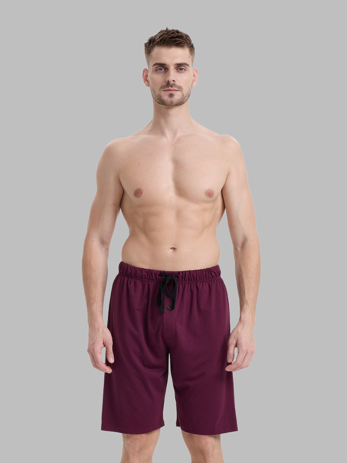 Men’s Pajama Shorts Soft Breathable Lounge Bottoms with Pockets 2 Pack