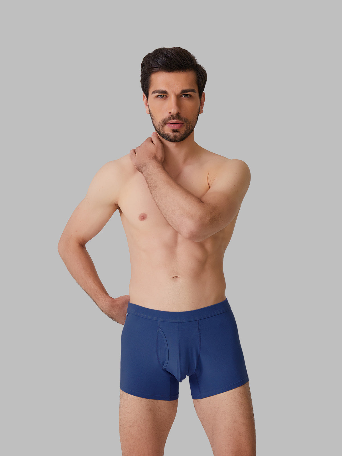 No-Ride Soft Waistband Men’s Trunks Open-Fly Support Fit 4 Pack