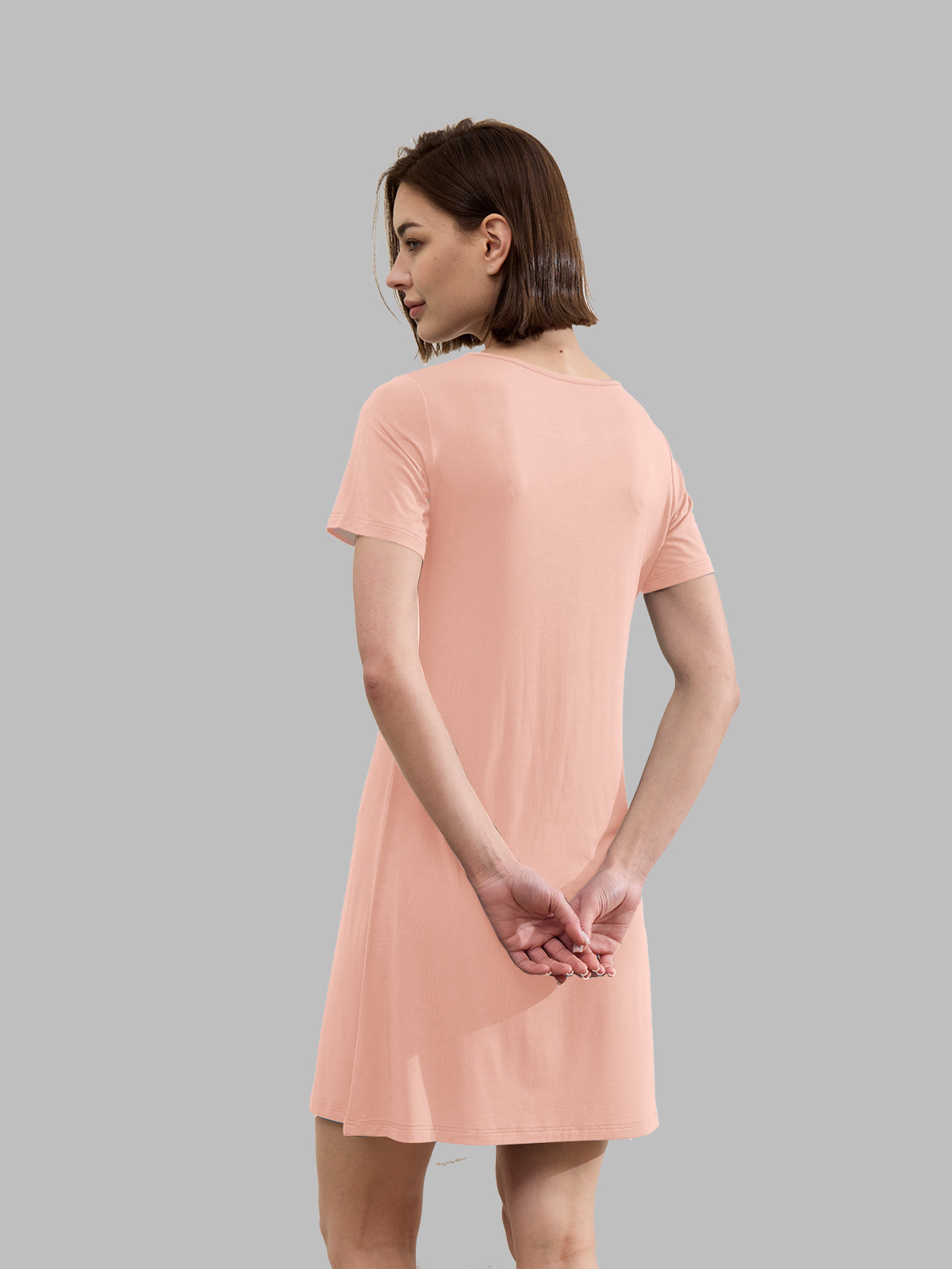 Soft Nightgown Women's Short Sleeve Sleep Dress