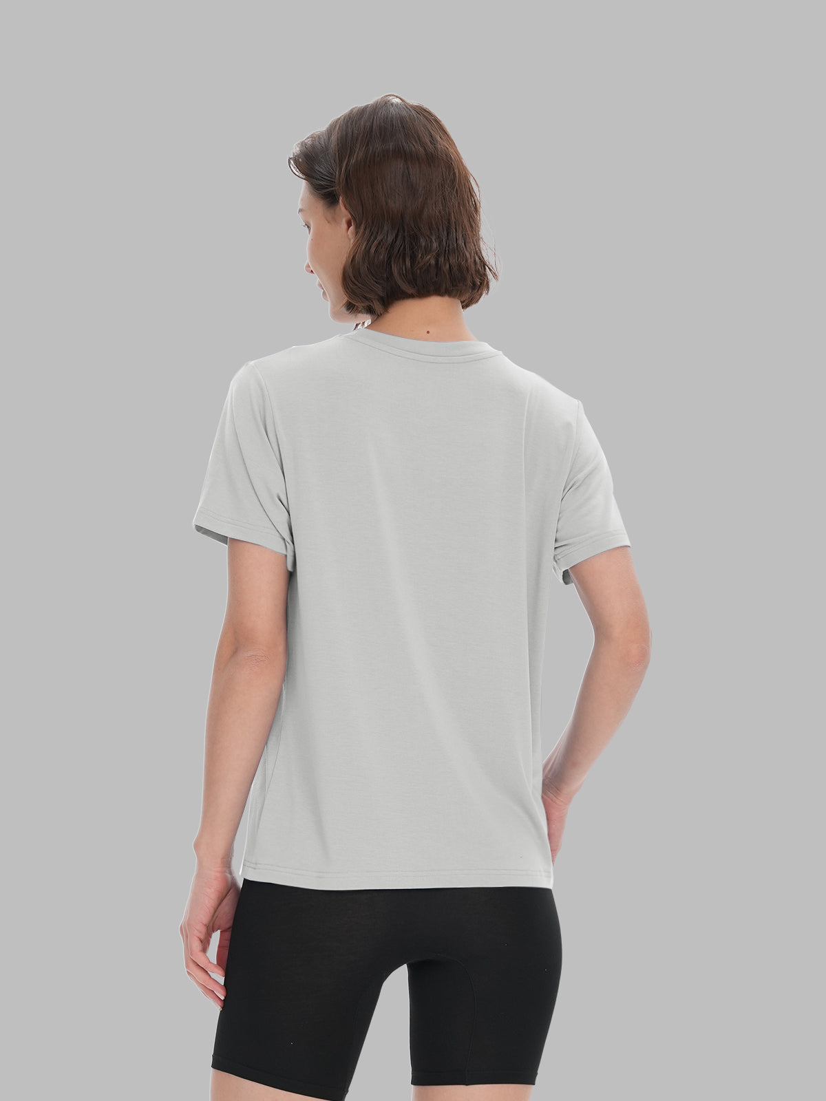 Women's Classic V Neck Tee Short Sleeve Fitted Top