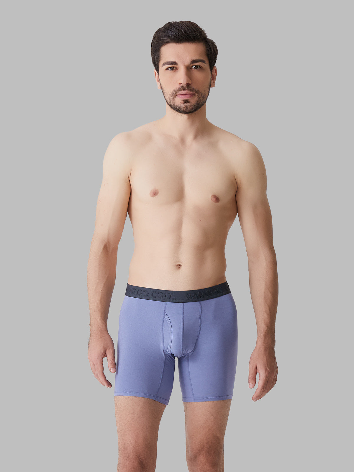 Men's Ultra Comfort Breathable No Ride Up Boxer Briefs with Fly 4 pack