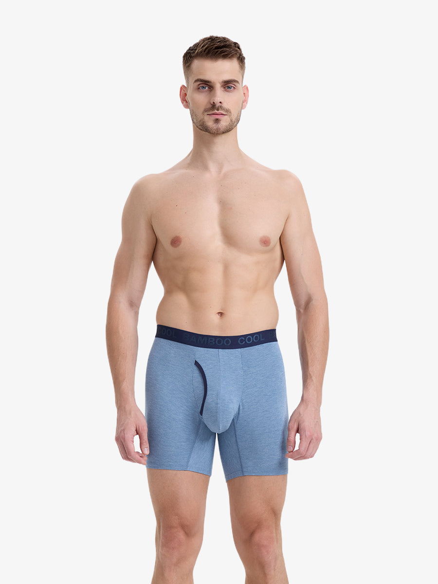 Men's Boxer Briefs with Fly 4 Pack