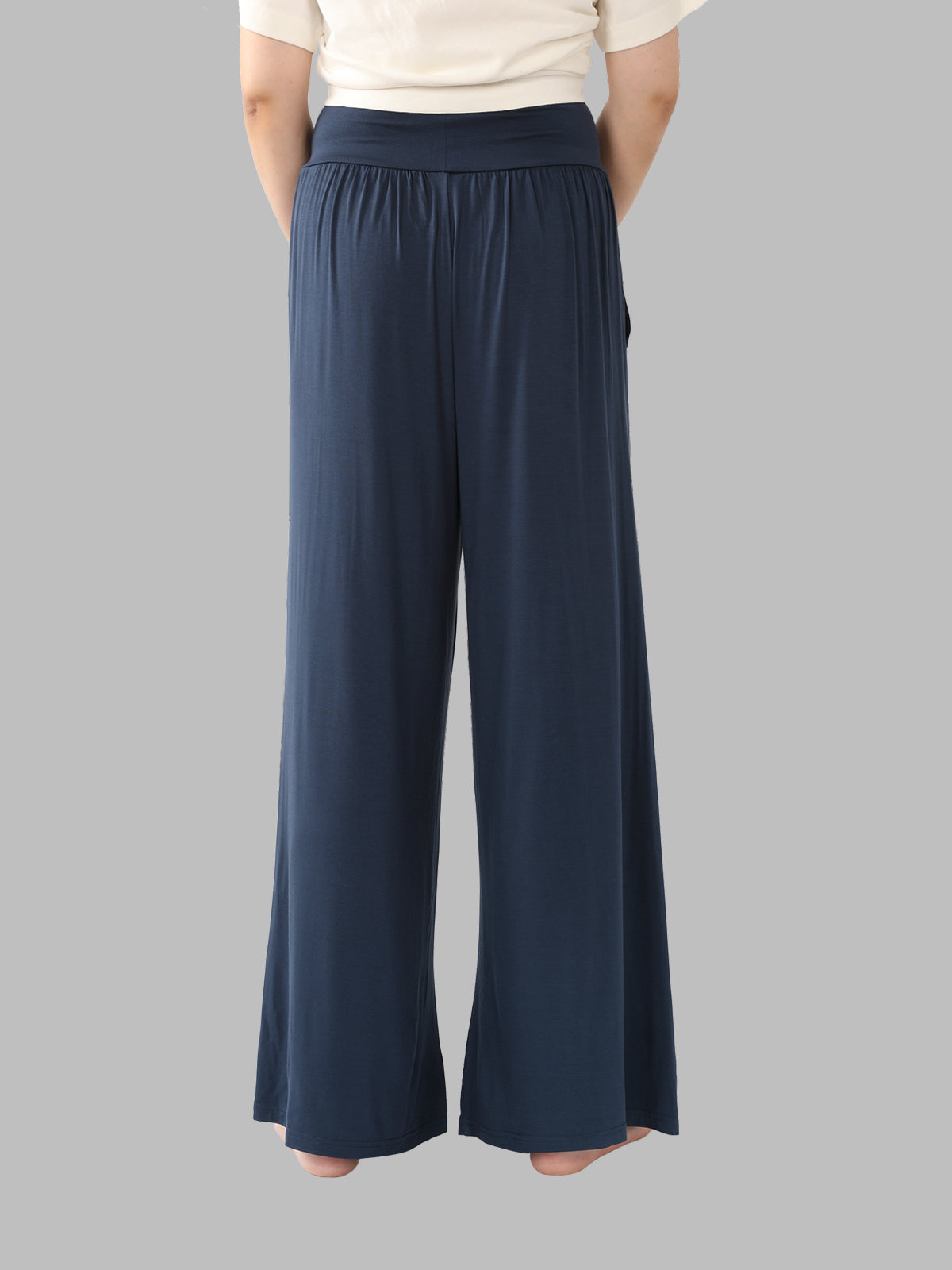 High-Waist Women’s Pajama Pants Wide Leg with Pockets Lounge Yoga Bottoms