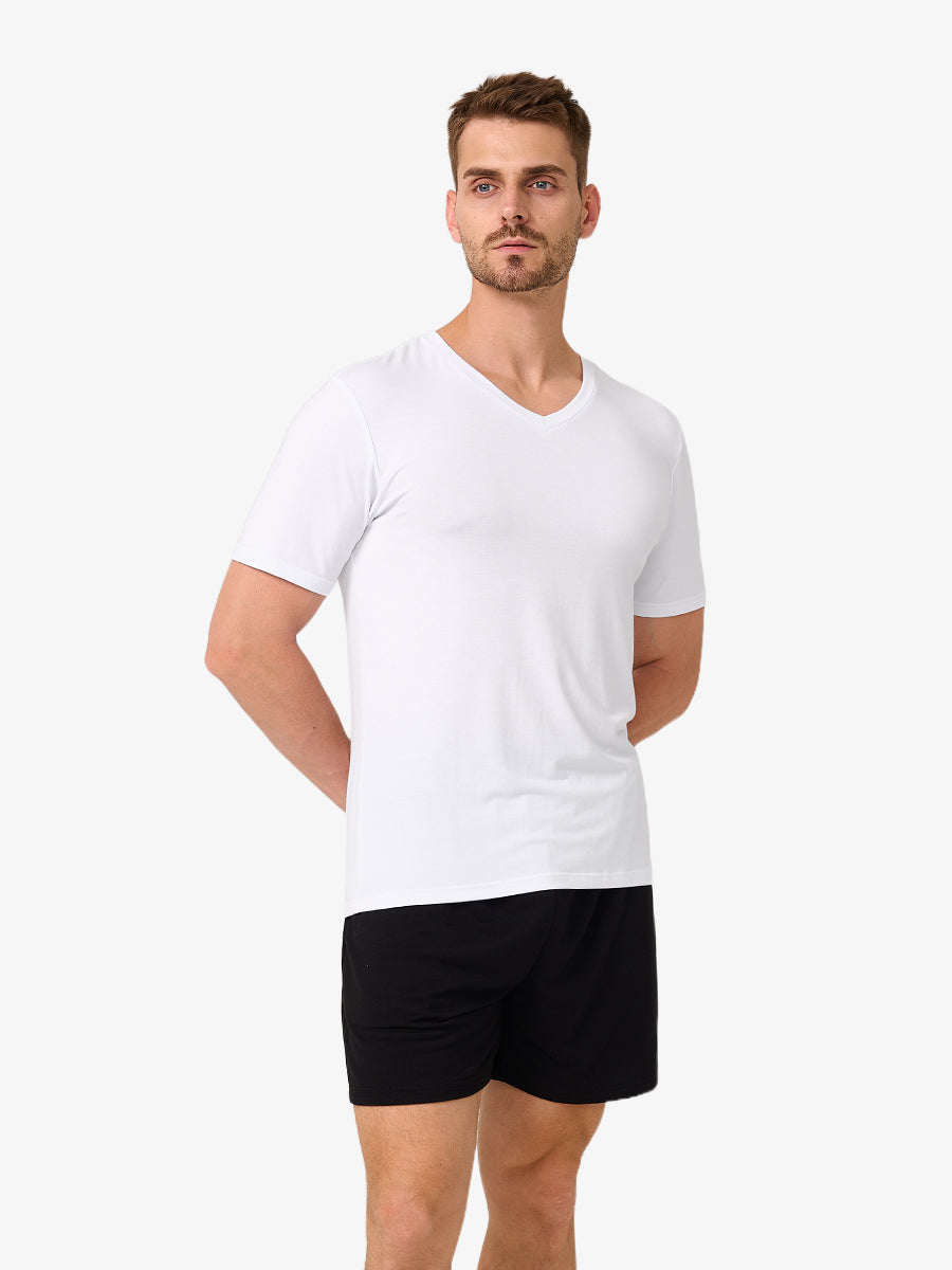 Men's V Neck Undershirts 3 Pack