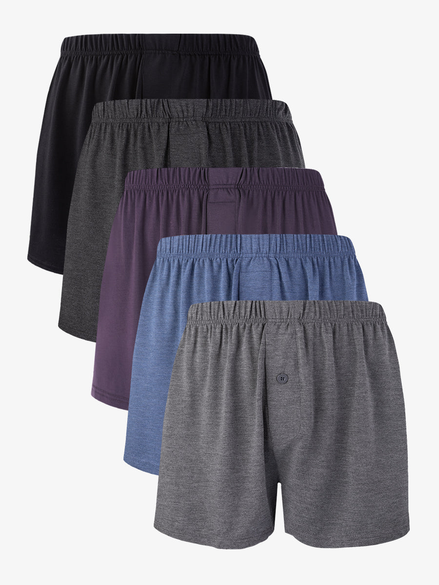 Bamboo Men's Boxer Shorts 5 Pack - Bamboo Cool