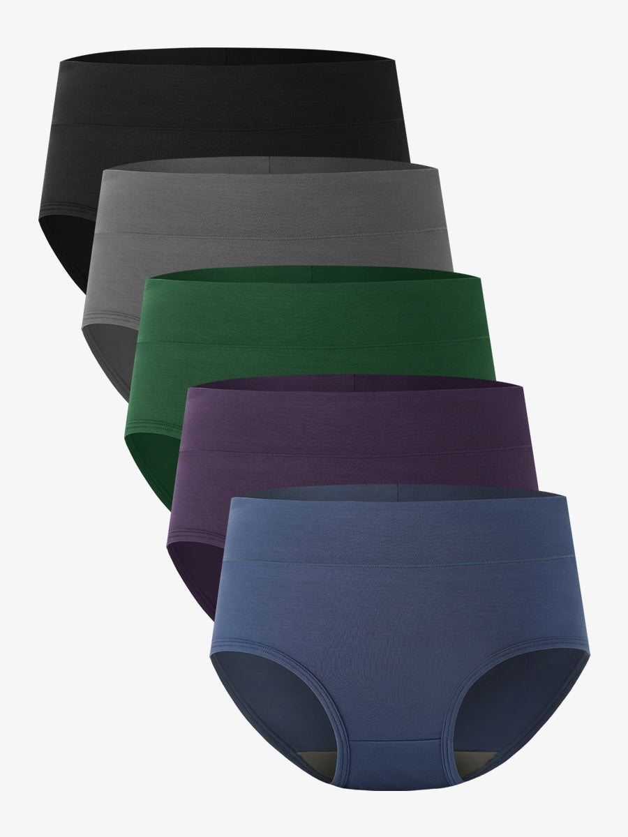 High-Waist Women's Briefs 5 Pack