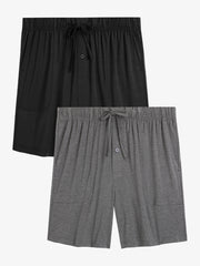 Men Pj Pants Shorts with Pocket 2 Pack