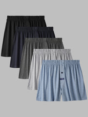 Classic Relaxed-Fit Men’s Boxer Shorts Stretch Bamboo 5 Pack