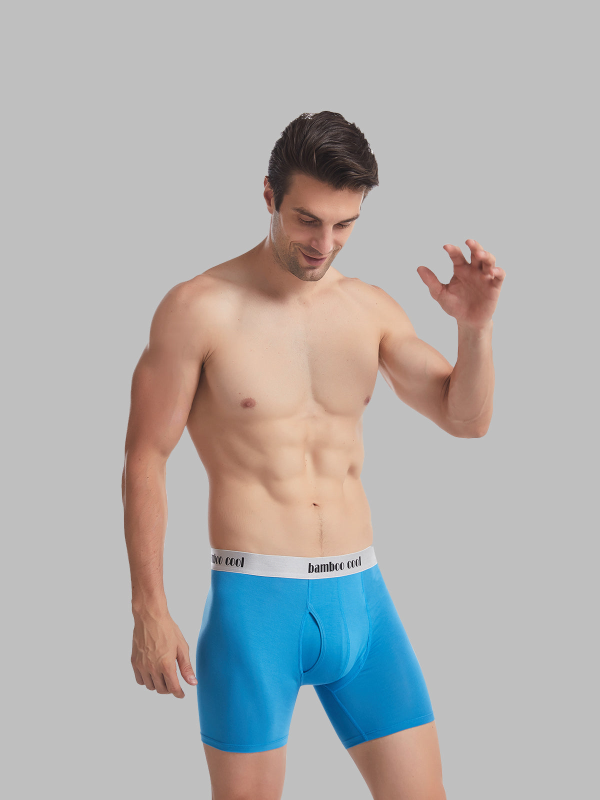Ultra Breathable Men’s Boxer Briefs No Ride-Up with Flexible Waistband 4 Pack