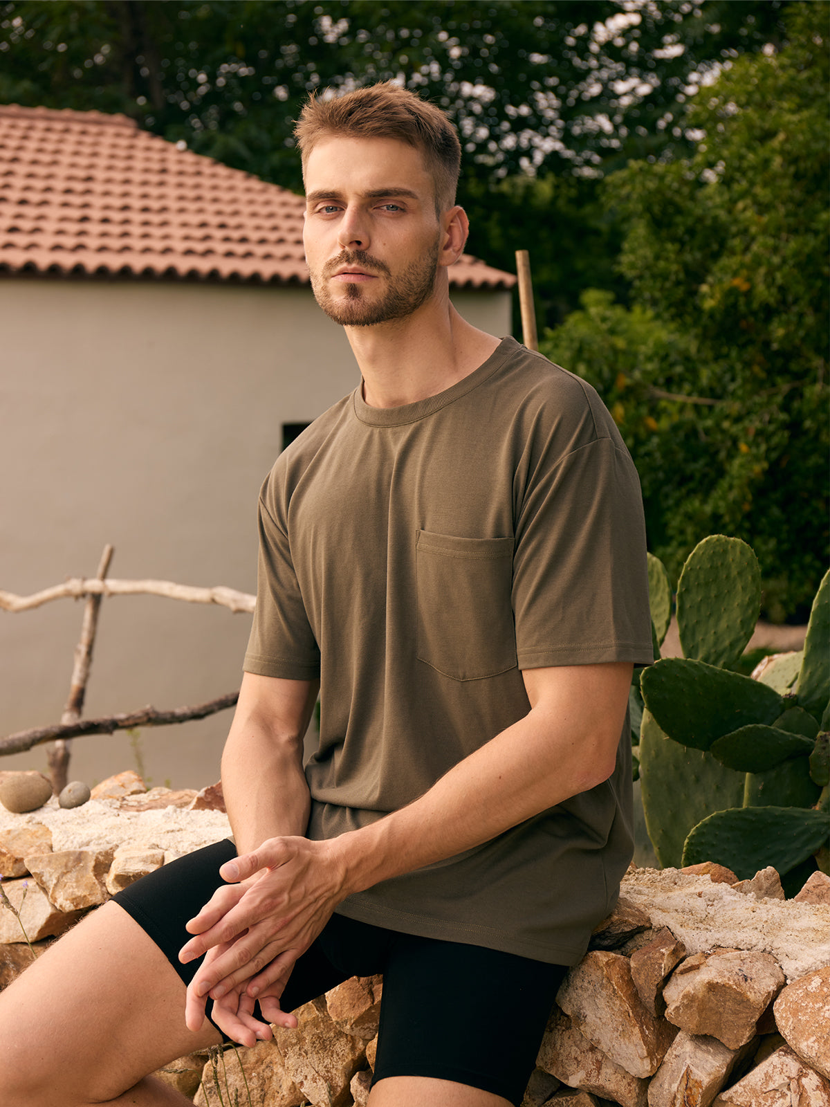 Bamboo Crewneck Mens Workout Shirts
