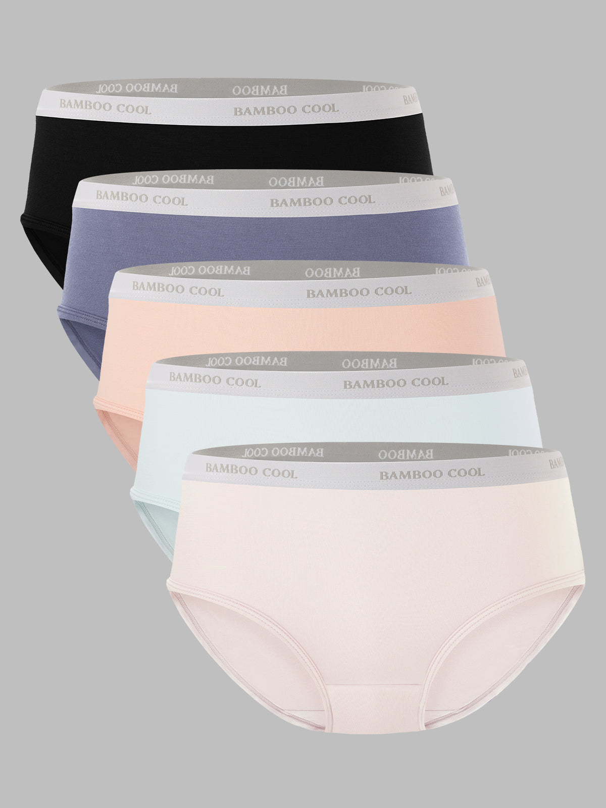 Breathable Mid-Waist Women’s Briefs 5 Pack