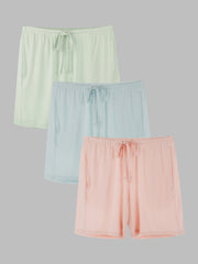 Comfy Lounge Women's Pajama Shorts with Pockets 3 Pack