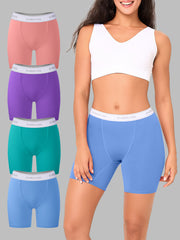 Cooling & Stretchy Women's Boyshort Panties Stretchy 4 Pack